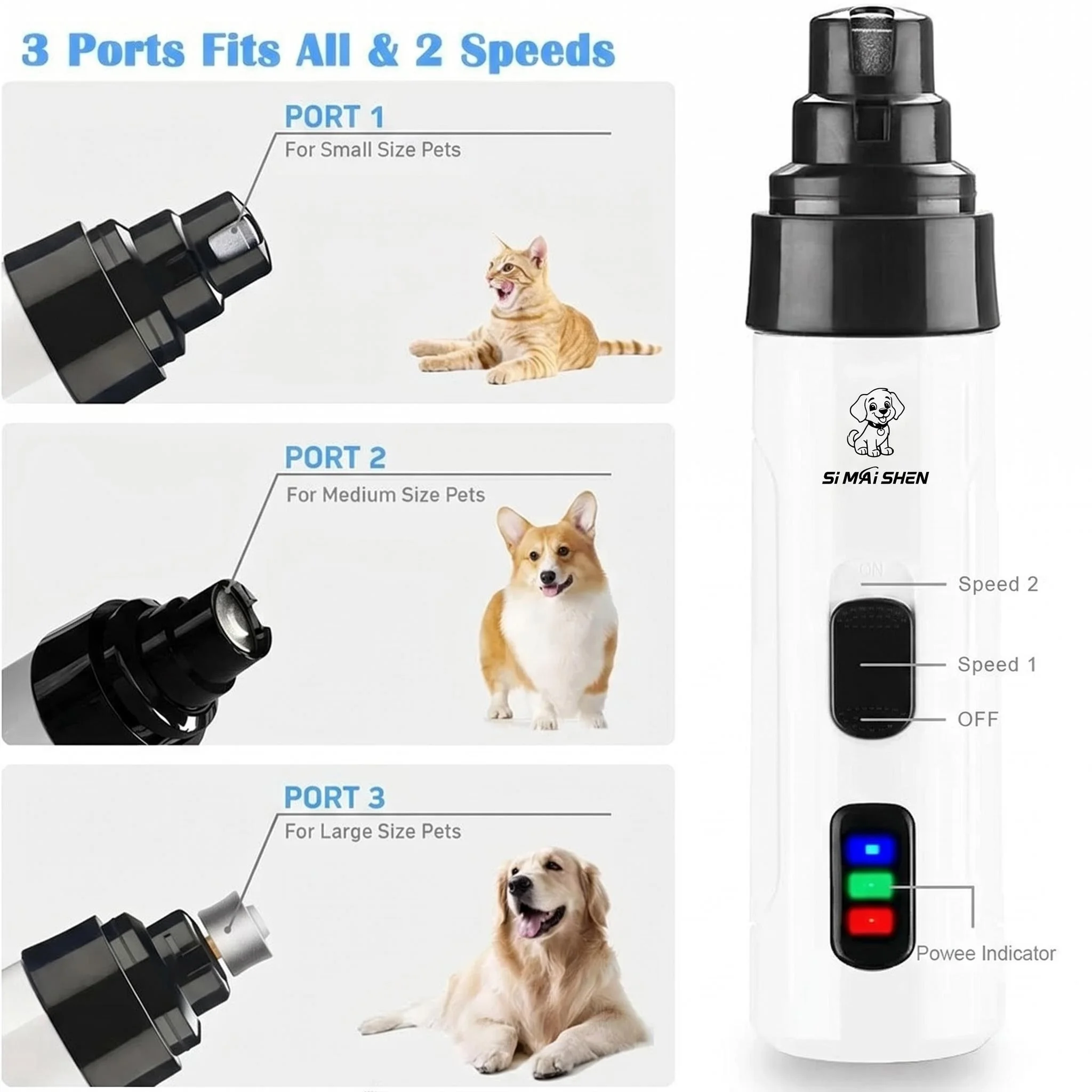 Coupe-griffes électrique pour chien et chat – vue 3