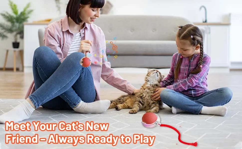Balle roulante interactive pour chat avec queue – vue 10