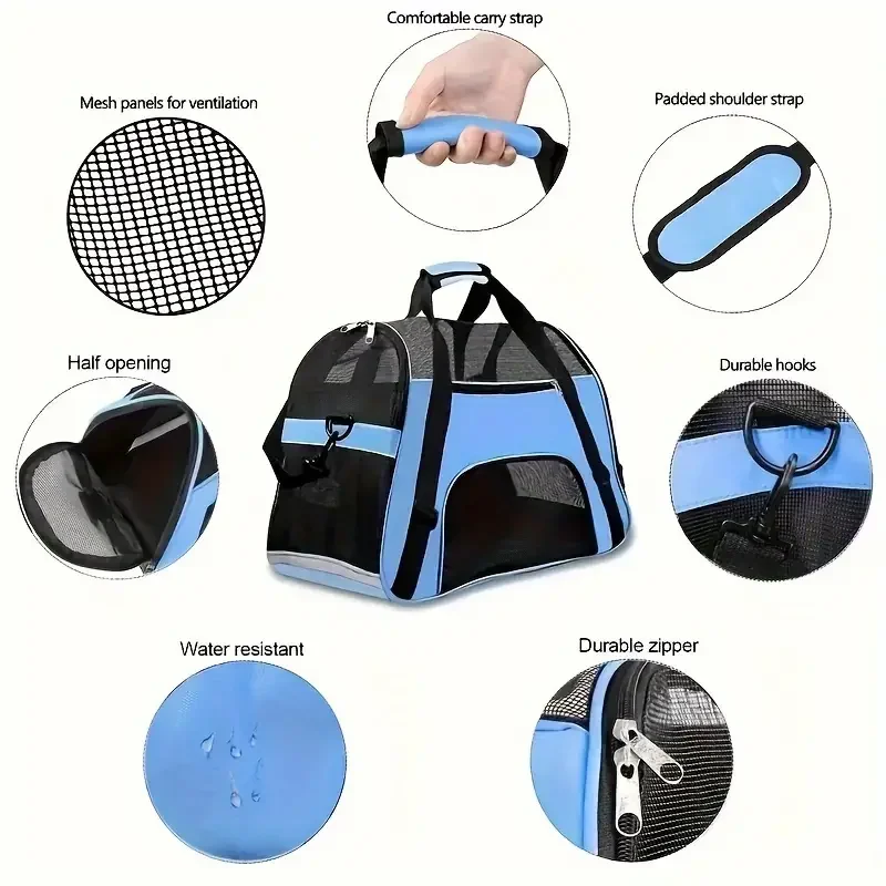 Sac de transport souple pliable pour chat et petit chien – vue 2