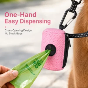 Distributeur de sacs à déjections pour laisse de chien